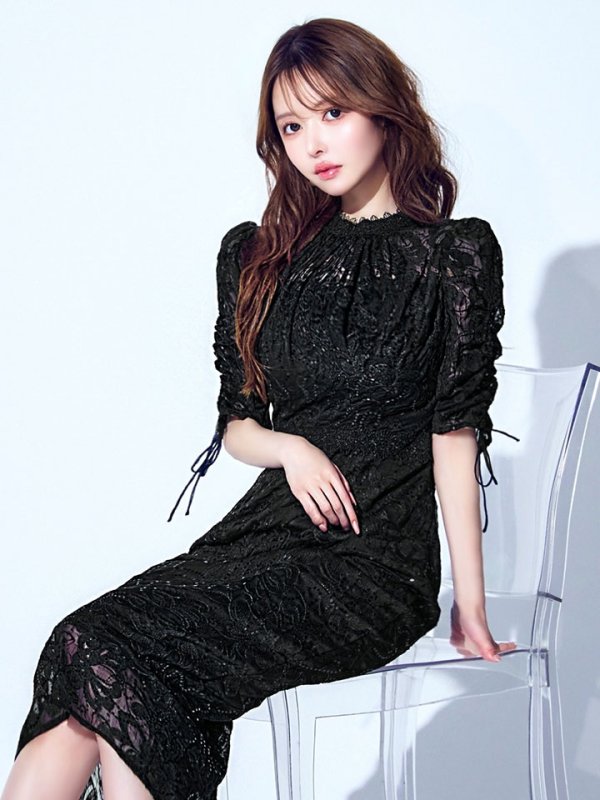 ブラック モデル：ゆめ　身長：160cm　着用サイズ：8号(Sサイズ)