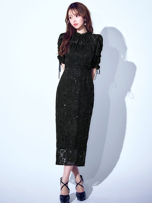 ブラック モデル：ゆめ　身長：160cm　着用サイズ：8号(Sサイズ)