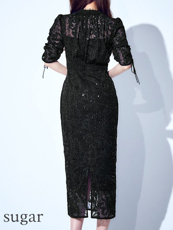 ブラック モデル：ゆめ　身長：160cm　着用サイズ：8号(Sサイズ)