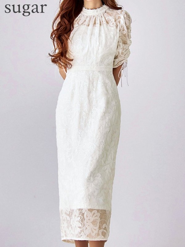 アイボリー モデル：真優川咲　身長：158cm　着用サイズ：8号(Sサイズ)