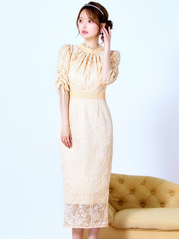 ライトベージュ モデル：ゆめ　身長：160cm　着用サイズ：8号(Sサイズ)