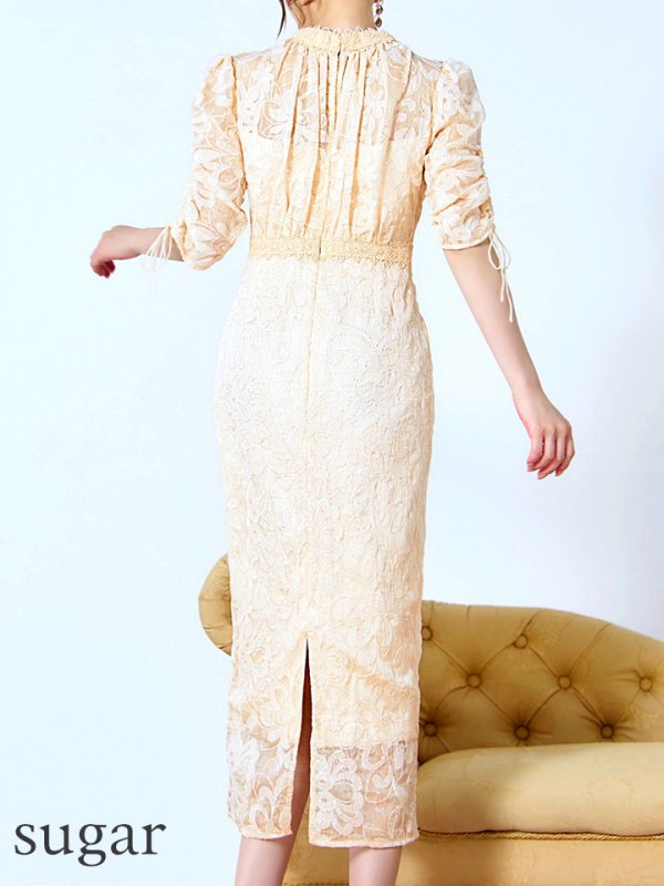 ライトベージュ モデル：ゆめ　身長：160cm　着用サイズ：8号(Sサイズ)