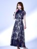 ネイビーベージュ  モデル：ゆめ　身長：160cm　着用サイズ：8号(Sサイズ)