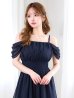ネイビー　 モデル：ゆめ　身長：160cm　着用サイズ：8号(Sサイズ)