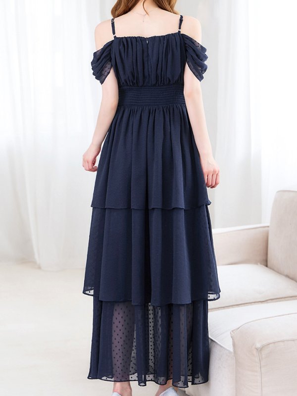 ネイビー　 モデル：ゆめ　身長：160cm　着用サイズ：8号(Sサイズ)