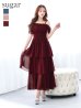 バーガンディ　モデル：真優川咲　身長：158cm　着用サイズ：8号(Sサイズ)