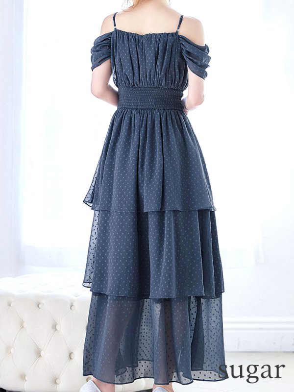 ブルーグレー　 モデル：ゆめ　身長：160cm　着用サイズ：8号(Sサイズ)