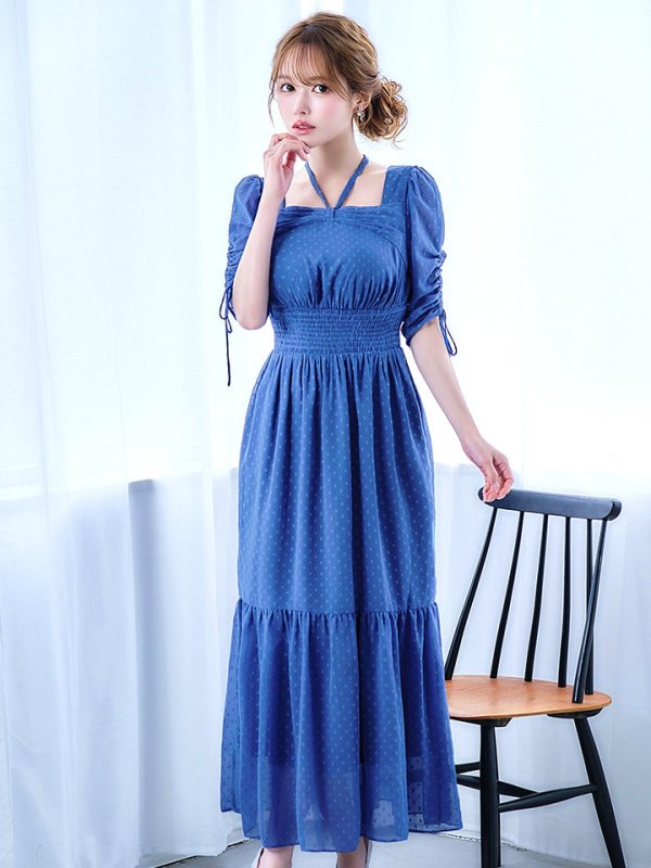 ブルー　モデル：ゆめ　身長：160cm　着用サイズ：8号(Sサイズ)