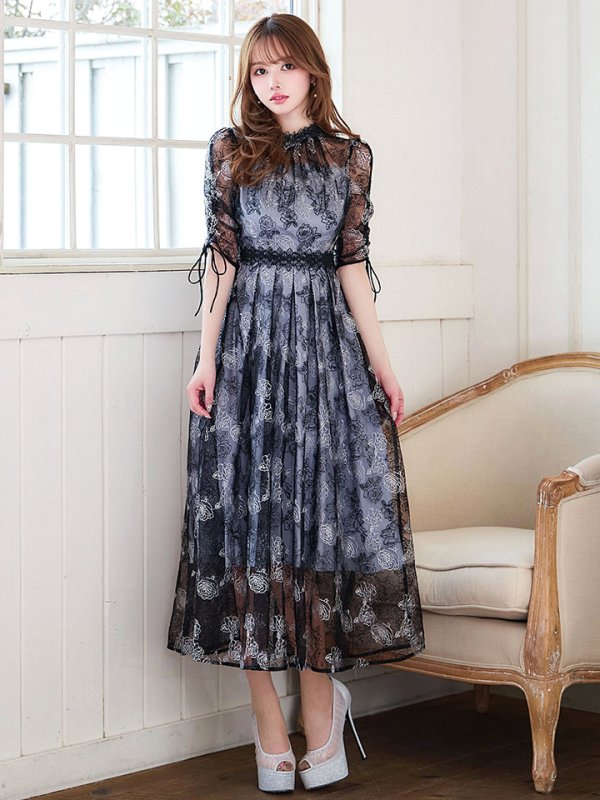 ブラックブルーグレー　モデル：ゆめ　身長：160cm　着用サイズ：8号(Sサイズ)