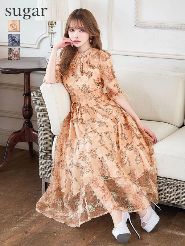 ベージュ　モデル：ゆめ　身長：160cm　着用サイズ：8号(Sサイズ)