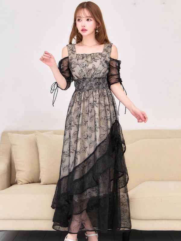 ブラックベージュ　モデル：ゆめ　身長：160cm　着用サイズ：8号(Sサイズ)