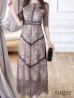 画像25: 【AMORA GRACE / アモーラグレース】 オケージョンドレス/ パーティードレス/ お呼ばれドレス/ パール/ 総レース/ 袖あり/ 七分袖/ ミモレ丈/ ワンピース/ キャバドレス[OF05]