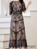 画像18: 【AMORA GRACE / アモーラグレース】 オケージョンドレス/ パーティードレス/ お呼ばれドレス/ パール/ 総レース/ 袖あり/ 七分袖/ ミモレ丈/ ワンピース/ キャバドレス[OF05]