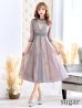 画像34: 【AMORA GRACE / アモーラグレース】 オケージョンドレス/ パーティードレス/ お呼ばれドレス/ アクセサリー付き/ 総レース/ 袖あり/ 七分袖/ ミモレ丈/ ワンピース/ キャバドレス[OF05]