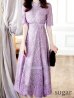 画像26: 【AMORA GRACE / アモーラグレース】 オケージョンドレス/ パーティードレス/ お呼ばれドレス/ アクセサリー付き/ 総レース/ 袖あり/ 七分袖/ ミモレ丈/ ワンピース/ キャバドレス[OF05] (26)