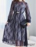画像14: 【AMORA GRACE / アモーラグレース】 オケージョンドレス/ パーティードレス/ お呼ばれドレス/ 総レース/ 袖あり/ ミモレ丈/ ワンピース/ キャバドレス[OF05]