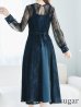 画像36: 【AMORA GRACE / アモーラグレース】 オケージョンドレス/ パーティードレス/ お呼ばれドレス/ アクセサリー付き/ 総レース/ 袖あり/ 長袖/ ミモレ丈/ ワンピース/ キャバドレス[OF05]