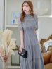 画像12: 【AMORA GRACE / アモーラグレース】 オケージョンドレス/ パーティードレス/ お呼ばれドレス/ ハイネック/ レース/ 袖あり/ Aライン/ ミモレ丈/ ワンピース/ キャバドレス[OF05]
