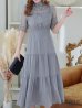 画像17: 【AMORA GRACE / アモーラグレース】 オケージョンドレス/ パーティードレス/ お呼ばれドレス/ ハイネック/ レース/ 袖あり/ Aライン/ ミモレ丈/ ワンピース/ キャバドレス[OF05]
