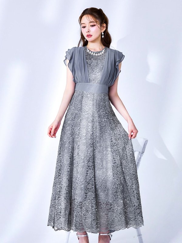 ブルーグレー モデル：ゆめ　身長：160cm　着用サイズ：8号(Sサイズ)