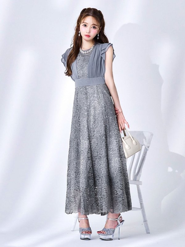 ブルーグレー モデル：ゆめ　身長：160cm　着用サイズ：8号(Sサイズ)