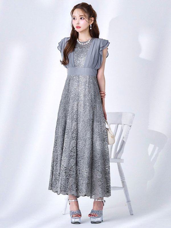 ブルーグレー モデル：ゆめ　身長：160cm　着用サイズ：8号(Sサイズ)