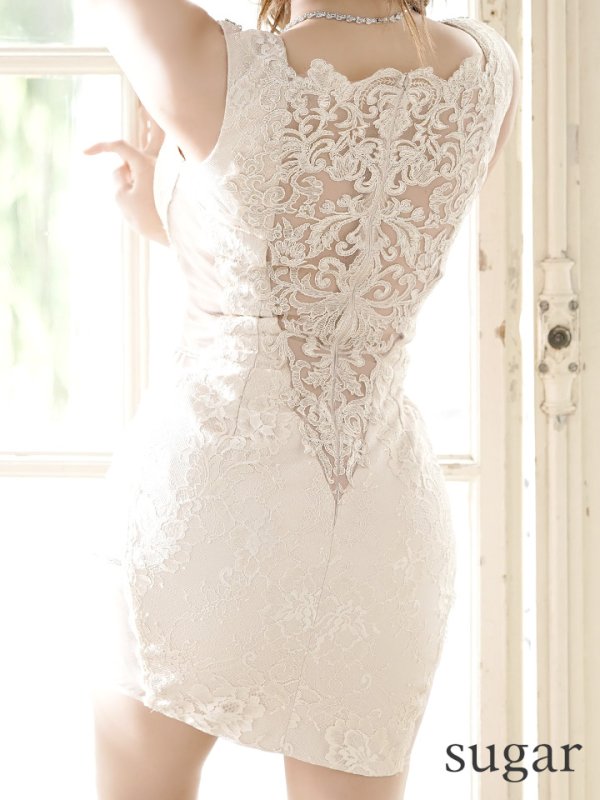 画像14: 【Glossy/グロッシー】ジュエリービジュー/ シアーレース/ タイトミニ/ ミニドレス/ キャバドレス【OF08】