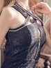 画像4: 【XSサイズあり】【ROBE de FLEURS Glossy/ローブ・ド・フルール グロッシー】バストクロスジップ/ ZIP 片サイドレース切替/ タイト/ ミニドレス/ キャバドレス[OF2]