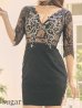 画像14: 【XS-Lサイズあり】【ROBE de FLEURS Glossy/ローブ・ド・フルール グロッシー】刺繍レース/ ビジュー/ タイト/ ミニドレス/ キャバドレス[OF2]
