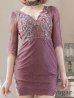 画像9: 【XS-Lサイズあり】【ROBE de FLEURS Glossy/ローブ・ド・フルール グロッシー】刺繍レース/ ビジュー/ タイト/ ミニドレス/ キャバドレス[OF2]