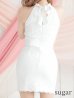 画像14: sugar限定コラボドレス☆【XSサイズあり】【ROBE de FLEURS Glossy/ローブドフルール グロッシー】ウエストチュール切替/ チョーカー風/ タイト/ ミニドレス/ キャバドレス[OF2]