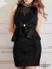 画像8: 【Glossy/グロッシー】ビジュー/ レース/ ペプラム/タイト/ ミニドレス/ キャバドレス[OF2]