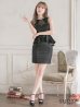 画像8: 【ROBE de FLEURS Glossy/ローブ・ド・フルール グロッシー】ビジュー/ レース/ ペプラム/タイト/ ミニドレス/ キャバドレス[OF2]