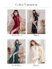 画像39: 【Lサイズあり】 【ROBE de FLEURS Glossy/ローブ・ド・フルール グロッシー】ジップ/ ZIP 袖あり/サイドレース切替/ ロングドレス/ キャバドレスlong