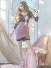 画像4: XSサイズあり【ROBE de FLEURS Glossy/ローブ・ド・フルール グロッシー】チョーカー付き / レース/ 七分袖 / 長袖 / タイト / ミニドレス / キャバドレス[OF2]