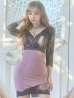 画像6: XSサイズあり【ROBE de FLEURS Glossy/ローブ・ド・フルール グロッシー】チョーカー付き / レース/ 七分袖 / 長袖 / タイト / ミニドレス / キャバドレス[OF2]