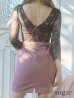 画像9: XSサイズあり【ROBE de FLEURS Glossy/ローブ・ド・フルール グロッシー】チョーカー付き / レース/ 七分袖 / 長袖 / タイト / ミニドレス / キャバドレス[OF2]