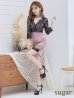 画像8: XSサイズあり【Glossy/グロッシー】チョーカー付き / レース/ 七分袖 / 長袖 / タイト / ミニドレス / キャバドレス[OF2]