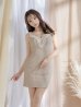 画像5: XSサイズあり【ROBE de FLEURS Glossy/ローブ・ド・フルール グロッシー】レース /パール /ビジュー/ ノースリーブ/ タイト/ ミニドレス/ キャバドレス[OF2]