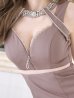 画像7: XSサイズあり【ROBE de FLEURS Glossy/ローブ・ド・フルール グロッシー】フロントジップ/ ZIP ウエストシースルー/ ビジュー/ ストレッチ/ タイト/ ミニドレス/ キャバドレス[OF2]