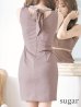 画像11: XSサイズあり【ROBE de FLEURS Glossy/ローブ・ド・フルール グロッシー】フロントジップ/ ZIP ウエストシースルー/ ビジュー/ ストレッチ/ タイト/ ミニドレス/ キャバドレス[OF2]