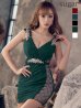 画像2: XSサイズあり【ROBE de FLEURS Glossy/ローブ・ド・フルール グロッシー】ブロックチュール/ ビジュー/ レース/ タイト/ ミニドレス/ キャバドレス[OF2] (2)