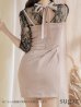 画像8: XS?Lサイズあり【ROBE de FLEURS Glossy/ローブ・ド・フルール グロッシー】バストジップ/ ZIP レーススリーブ/ 七分袖/ 長袖/ 袖あり/ タイト/ ミニドレス/ キャバドレス[OF2]