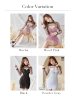 画像13: XSサイズあり【Glossy/グロッシー】ジップアップデザイン/ チュールロングスリーブ/ 長袖/ 袖あり/ キャミ/ タイト/ ミニドレス/ キャバドレス[OF2]