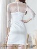 画像9: XSサイズあり【ROBE de FLEURS Glossy/ローブ・ド・フルール グロッシー】長袖/ フラワーレース/ ブロックチュール/ バストカット/ タイト/ ミニドレス/ キャバドレス[OF2]