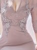 画像5: XSサイズあり【ROBE de FLEURS Glossy/ローブ・ド・フルール グロッシー】長袖/ フラワーレース/ ブロックチュール/ バストカット/ タイト/ ミニドレス/ キャバドレス[OF2]