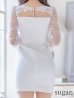 画像10: 【XSサイズあり】【Glossy/グロッシー】フラワーチュール/ 長袖/ ワンカラー/ タイト/ ミニドレス/ キャバドレス[OF2]