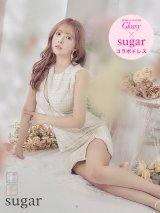 sugarコラボ商品☆【ROBE de FLEURS Glossy/ローブ・ド・フルール グロッシー】ジップ/ ZIPジップ/ ZIP ラメツイード/ タイト/ ミニドレス/ キャバドレス[OF2]