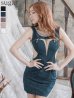 画像4: 【ROBE de FLEURS Glossy/ローブ・ド・フルール グロッシー】フロントジップ/ ZIP サイドチュール/ タイト/ ミニドレス/ キャバドレス[OF2]