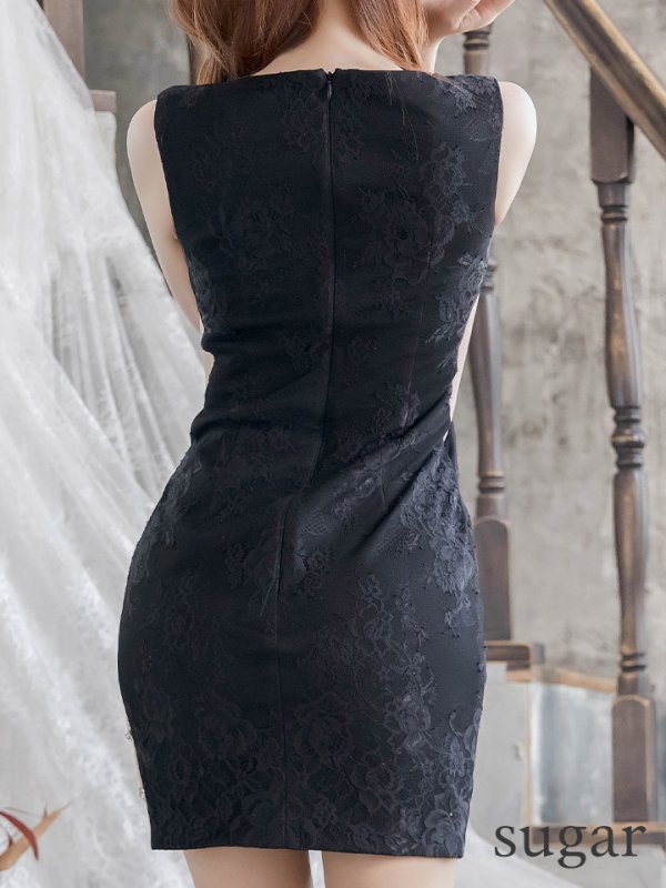 画像13: 【Glossy/グロッシー】フロントジップ/ ZIP サイドチュール/ タイト/ ミニドレス/ キャバドレス【HC02】